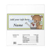 Beer Birthday Shower Snoep Bar Wrapper Party Favor Notitieblok (Voorkant)