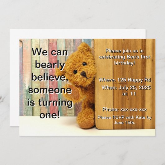 Beer Birthday Uitnodiging (Voorkant / Achterkant)