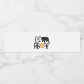 Beer Black Buffalo geruite babyshower Waterfles Etiket (Enkel label)