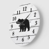 Beer Black Silhouette Shiplap Rustic Decor Grote Klok (Hoek)