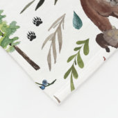 Beer, bladeren en bomen Blanket Fleece Deken (Hoek)