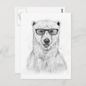 Beer (blauw) briefkaart (Voorkant / Achterkant)