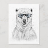 Beer (blauw) briefkaart (Voorkant)