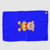 Beer blauw golfhanddoek (Horizontaal)