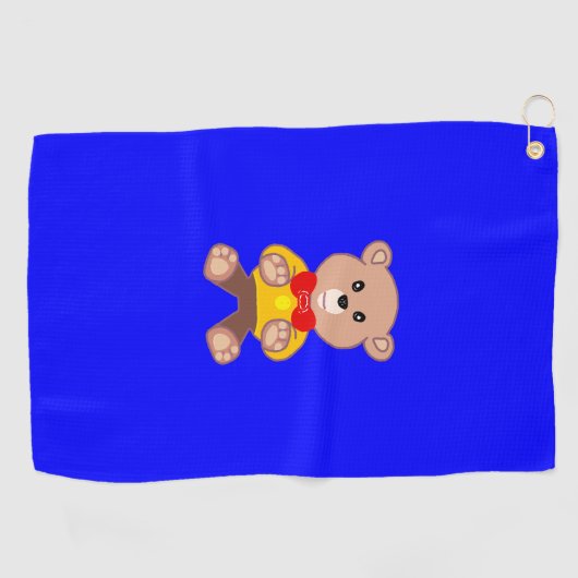 Beer blauw golfhanddoek (Horizontaal)