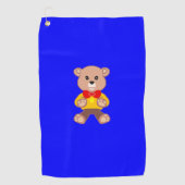 Beer blauw golfhanddoek (Voorkant)