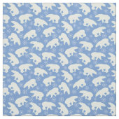 Beer blauw-winterpolair stof (Swatch)