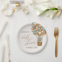 Beer, blauwe ballonnen, luchtballon, Baby shower