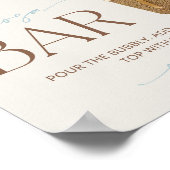 Beer, blauwe ballonnen, luchtballon, Momosa Bar Poster (Hoek)