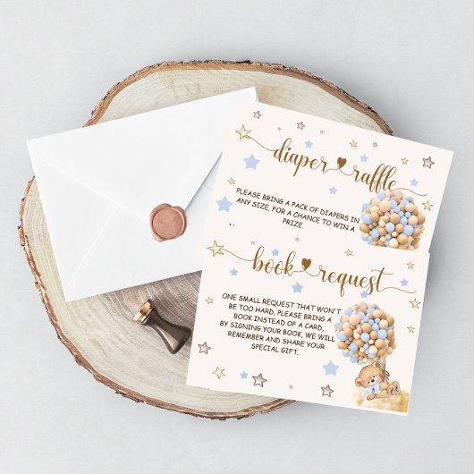 Beer Blauwe Boeken voor Baby & Luier Raffle Informatiekaartje