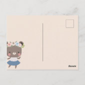 Beer Bloemenmeisje Voorstel Kaart (Achterkant)