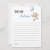 Beer Blue Balloon Time Capsule Opmerking Bericht K Bedankkaart (Voorkant)