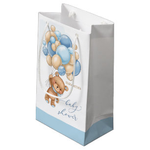 Beer Blue Balloons Baby shower Gift Bag Klein Cadeauzakje