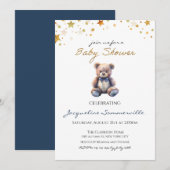 Beer Blue Bow Stropdas Baby shower Het is een jong Kaart (Voorkant / Achterkant)