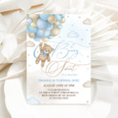 Beer Blue Boy 1e verjaardag Kaart