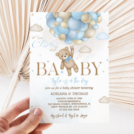 Beer Blue Boy Baby shower Kaart