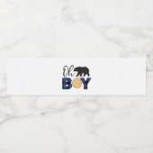 Beer Blue Buffalo plaid baby shower Waterfles Etiket (Enkel label)