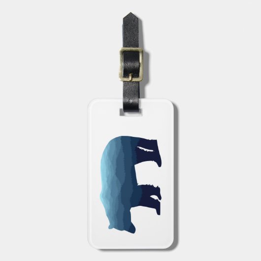 Beer Blue Forest Mountains Bagagelabel (Voorkant verticaal)