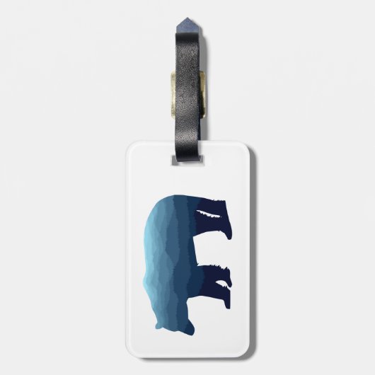 Beer Blue Forest Mountains Bagagelabel (Achterkant verticaal)