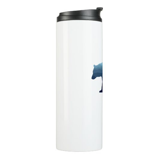 Beer Blue Forest Mountains Thermosbeker (Gedraaid links)