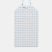 Beer Blue Gingham Jongens Baby Shower Bedankt Cadeaulabel (Achterkant)