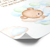 Beer Blue Green Boy Baby shower Luier Raffle Sign Poster (Hoek)