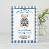 Beer Blue Jean Baby shower Kaart (Staand voorkant)