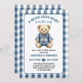 Beer Blue Jean Baby shower Kaart (Voorkant / Achterkant)