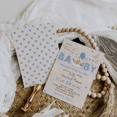 Beer Blue Jongens Baby Shower Kaart