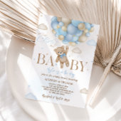 Beer Blue Jongens Baby Shower Kaart