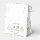 Beer Blue Train Baby shower Dank u Bedankdoosjes (Achterkant)