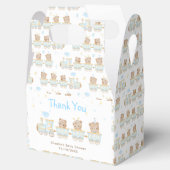 Beer Blue Train Baby shower Dank u Bedankdoosjes (Geopend)