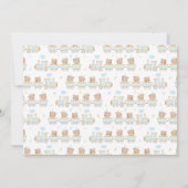 Beer Blue Train Baby shower Kaart (Achterkant)