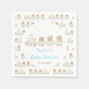 Beer Blue Trein Baby Shower Servet