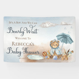 Beer | Blue Umbrella Barly Wait Boy Baby shower Spandoek