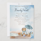 Beer | Blue Umbrella Barly Wait Boy Baby Sprinkle Kaart (Voorkant)