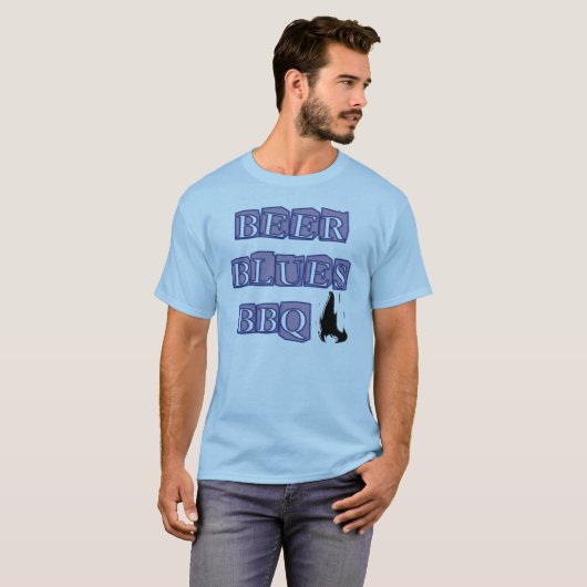 Beer Blues BBQ T-shirt (Voorkant volledig)