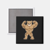 Beer Bodybuilder Bodybuilding Sport Magneet (Voorkant / Achterkant)