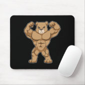 Beer Bodybuilder Lichaamstraining Sport Muismat (Met muis)