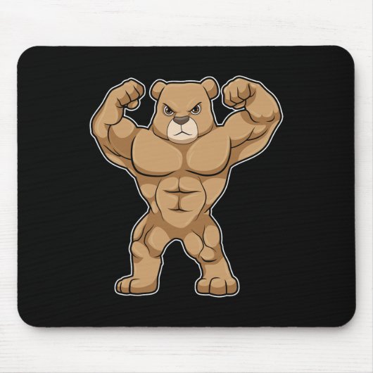 Beer Bodybuilder Lichaamstraining Sport Muismat (Voorkant)