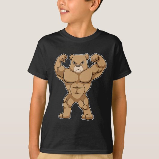 Beer Bodybuilder Lichaamstraining Sport T-shirt (Voorkant)