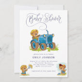 Beer Boerderij Tractor Baby shower Invitation Kaart (Voorkant)