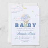 Beer Boho Blue Waterverf Baby shower Kaart (Voorkant)