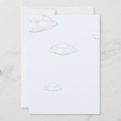 Beer Boho Blue Waterverf Baby shower Kaart (Achterkant)