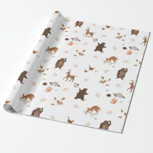 Beer bos bos voor kinderen met afspeelbare staart cadeaupapier
