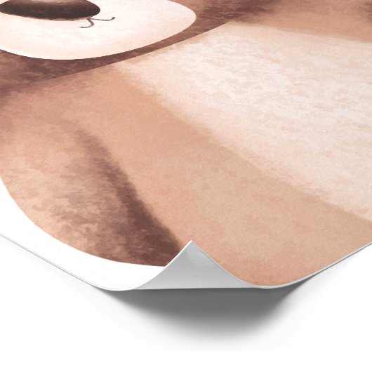 Beer Bos Dieren Kinderkamer Poster Slaapkamer Deco (Hoek)