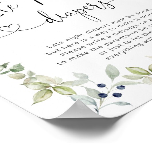 Beer bos Late nachtduikers Poster (Hoek)