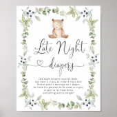 Beer bos Late nachtduikers Poster (Voorkant)