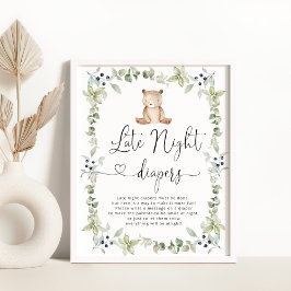 Beer bos Late nachtduikers Poster