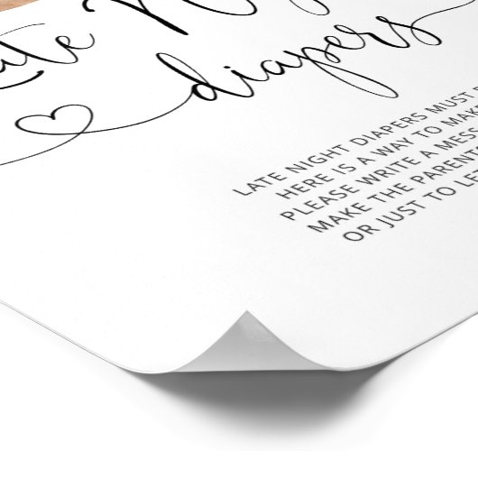 Beer bos Late night diapers Poster (Hoek)